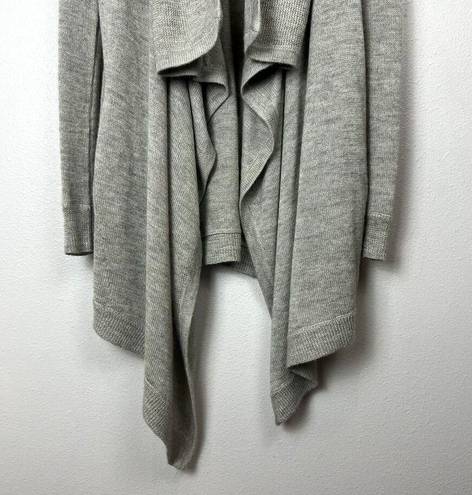 Helmut Lang  Draped Cardigan Sweater Size Small Alpaca Silk Oatmeal Beige Pockets