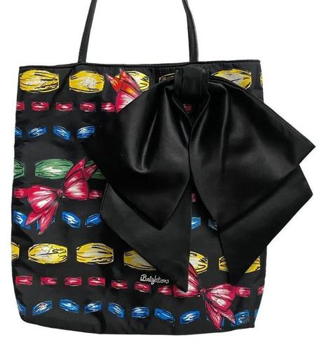 Brighton  Take A Beau Big Bow Black Tote Shoulder Bag Purse