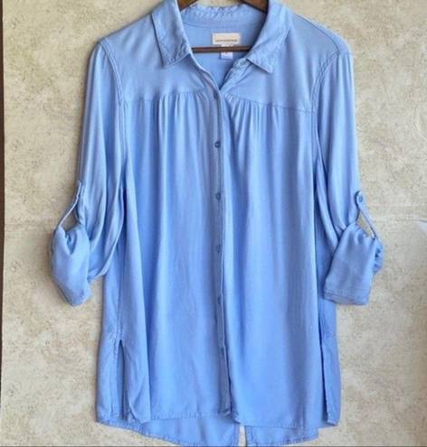 Canyon River Blues Women’s Blue Button Down Top Size XL