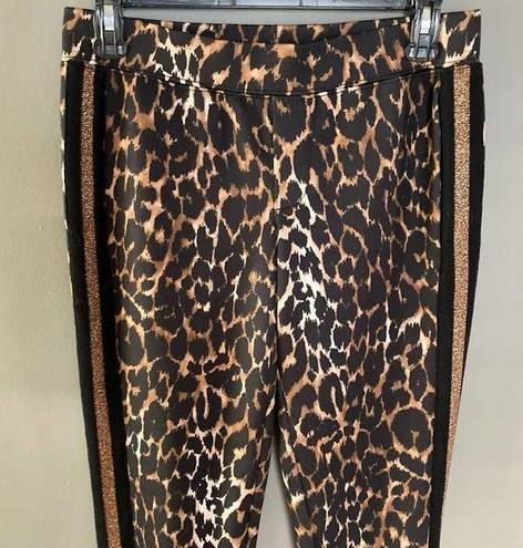 Pam & Gela  Leopard Leggings gold racer / tuxedo stripe