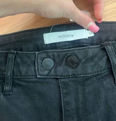 Hidden Jeans With Bottom Zipper And Double Button