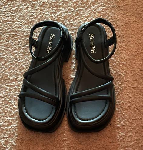 Black Sandals Size 8