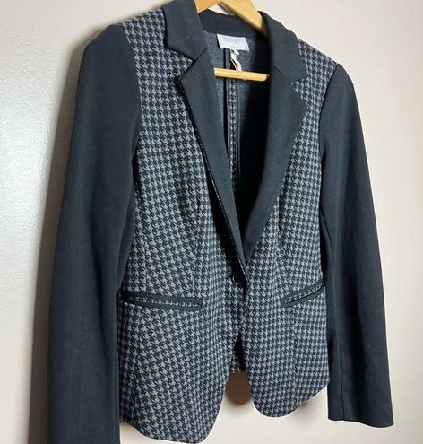 Houndstooth Black Laundry Shelli Segal  Stretch Blazer Size 8 EUC