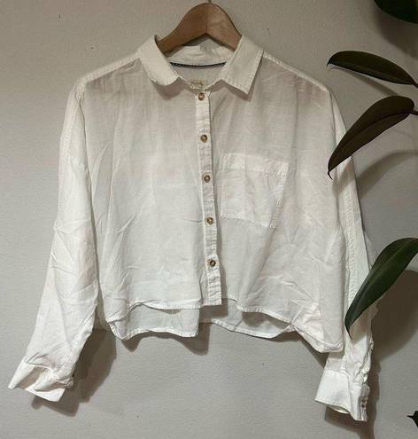 Pilcro  ruffle crop blouse