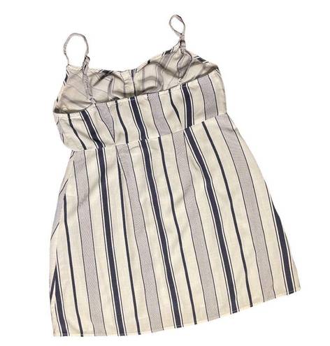 Lottie Moss  BABYDOLL A-LINE TANK TOP STRIPED NAVY BLUE WHITE S