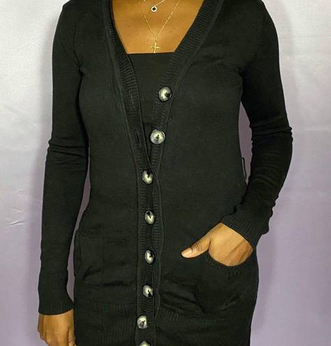 Isabella Rodriguez  long black cardigan Small