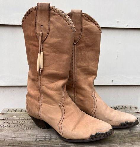 Laredo Vintage  tan suede leather cowgirl western boots