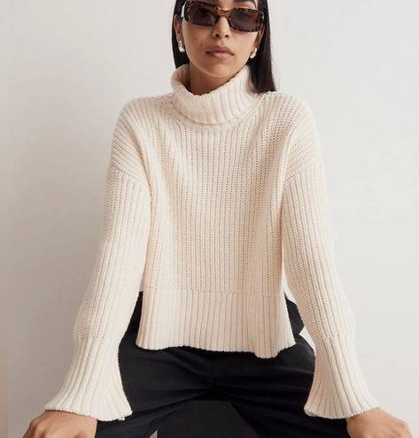 Madewell Wide Rib Turtleneck Knit Sweater Size Small