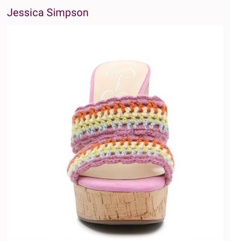 Jessica Simpson Colorful Crocheted Wedges