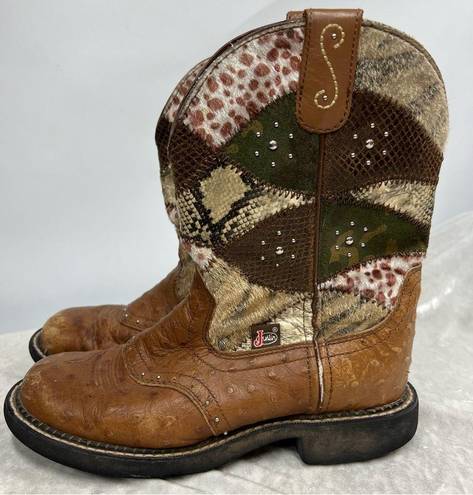 Justin Boots Justin Gypsy leather Boots 7B cowboy cowgirl patchwork