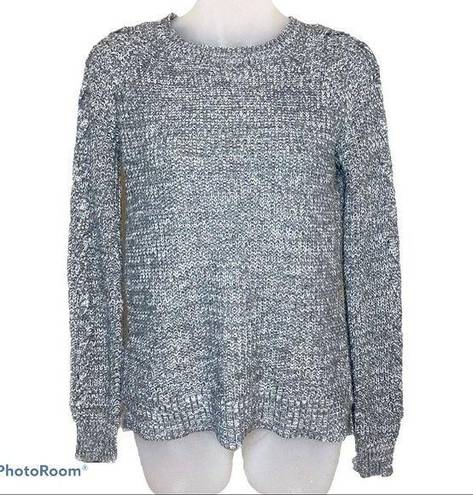 SO Juniors Gray White Acrylic Knit Sweater Size Small