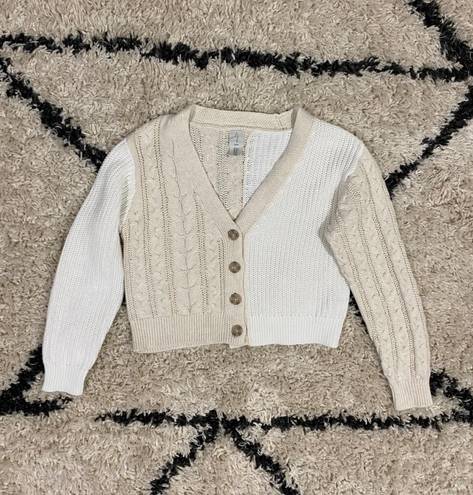 Joie Two Toned Button Down Cardigan Sweater