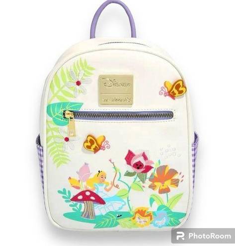 Her Universe Disney Alice in Wonderland Floral Gingham Mini Backpack