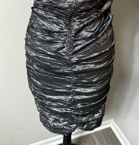 Daisy  Textured Silver Dress in Size Large