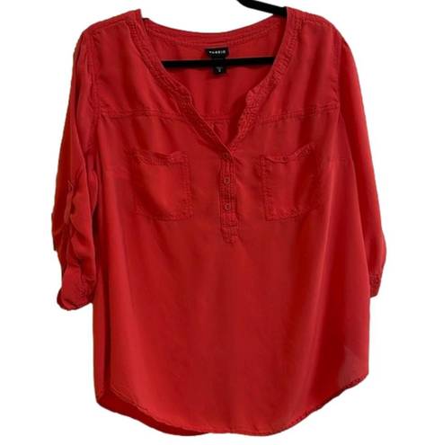 Torrid Harper Orange Challis Pullover Blouse Size 2