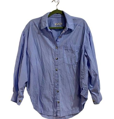 We The Free  Blue Happy Hour Button Down Shirt Sz S