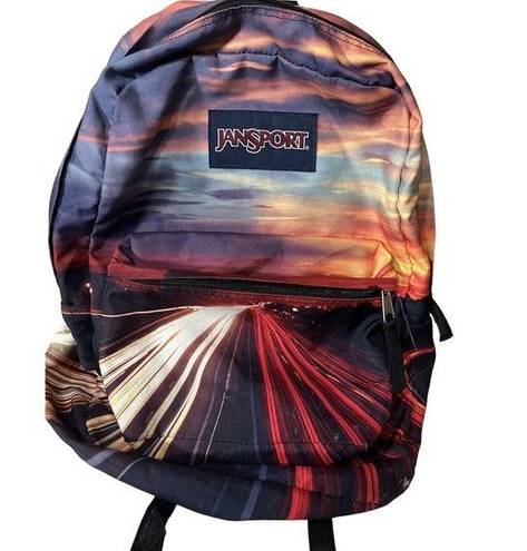 Jansport  High Stakes Backpack Traffic Headlights Highway Scene