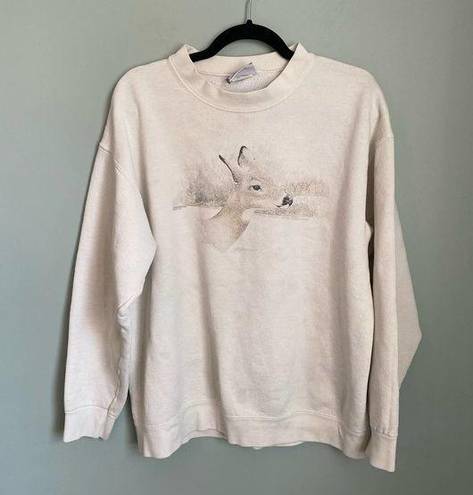 Lee Vintage  Crewneck Deer Graphic Pullover Sweatshirt