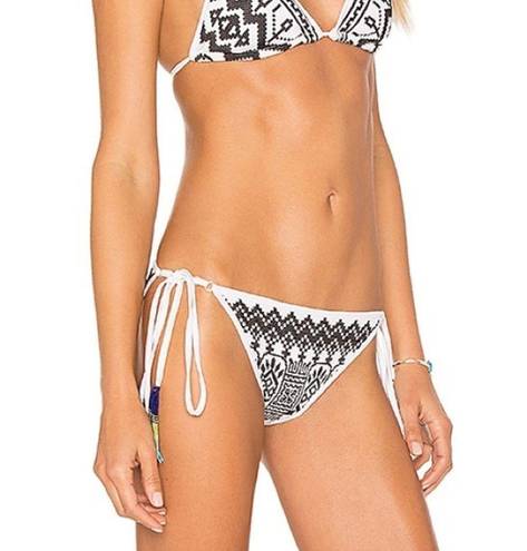 Rococo NWOT  Sand M Black White Bottoms Beaded swim