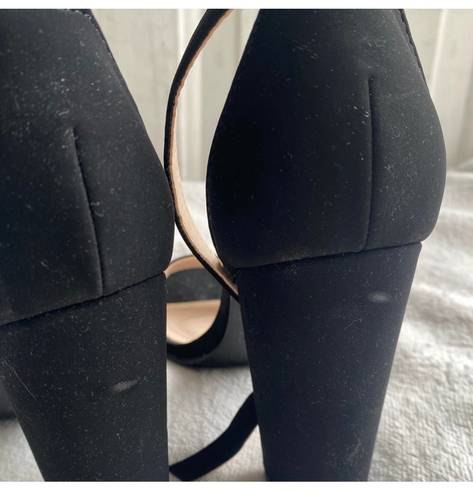 Bamboo Black Strap Heels