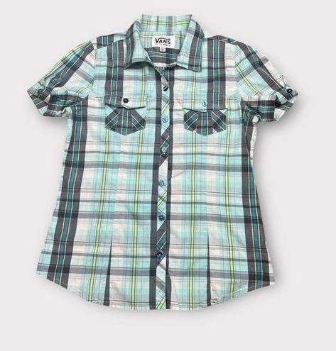 Vans  | Vintage Y2K Button Down Plaid Shirt | Medium