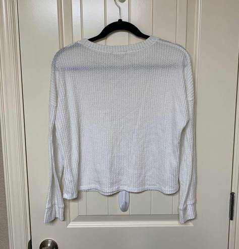 Charlotte Russe Cropped Waffle Knit  Long Sleeve