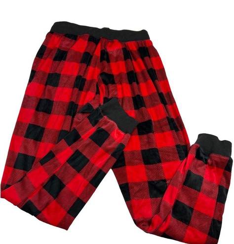 Wish Third  womens Medium Lounge Pants jogger Pajama buffalo plaid winter sequins