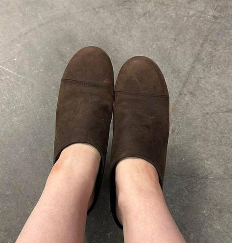 Sorel  Brown Addington Mules Slip On Clogs