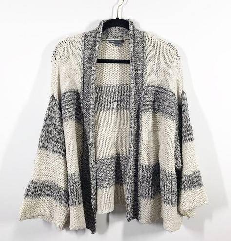 Vince  gray & ivory striped knit cardigan