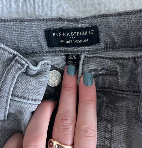 Banana Republic High Rise Wide Leg Jeans