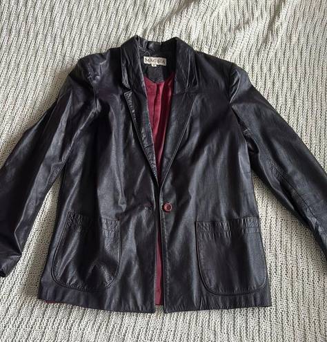 Vintage Leather Jacket Purple