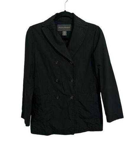 Banana Republic  Pea Coat Rain Jacket Size XS Womens Black Long Sleeve Collated