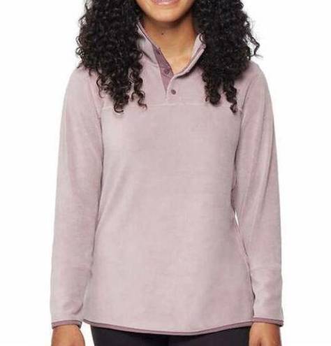 32 Degrees Heat 32 Degree Heat Lavender Purple T-Snap Fleece Sweatshirt Women's Size Large