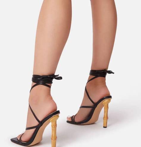 EGO NEW  Open Toe Wooden Stiletto Heels 6