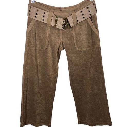 Juicy Couture RARE  Cargo Terry Capri Pants Brown Petite NWT Y2K 2007 Collection