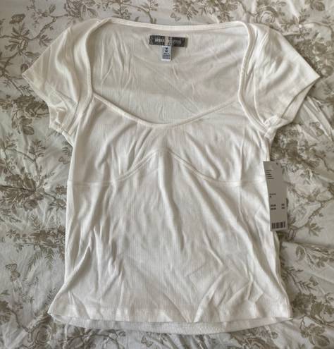 Urban Outfitters White Corset Tee