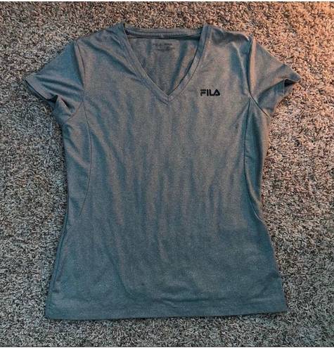 FILA Grey V-Neck T-Shirt