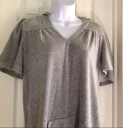 Juicy Couture  Pam & Gela Heather Janey Terry Fashion Gray Hooded Cover Up Dress