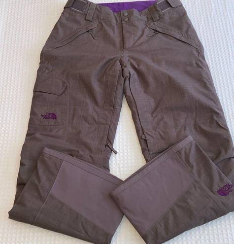 The North Face Women’s Size MEDIUM Ski Snowboard Snow Pants Brown Purple