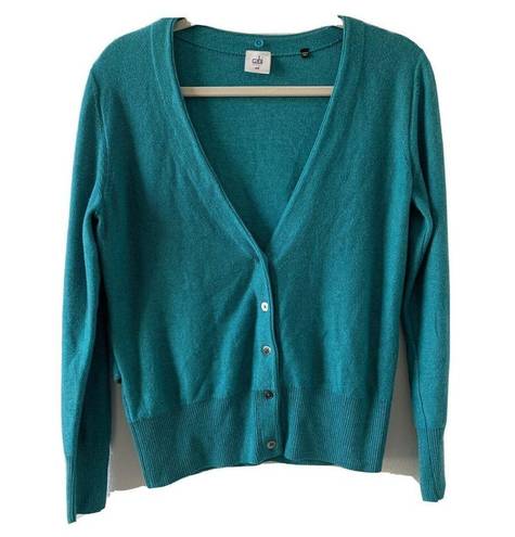 CAbi  Style 3018 Womens Size Medium Teal Tearoom Cardigan Sweater