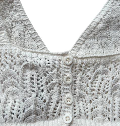 ZARA NWT! Cream Chenille Crochet  Bralette & Shorts Set