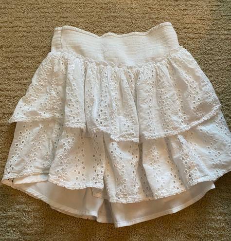 Hollister high rise tiered eyelet skirt