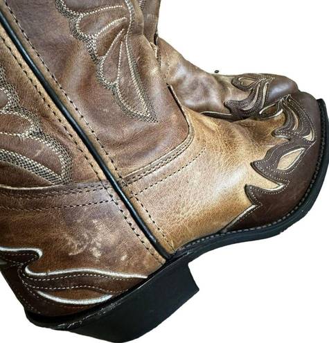 Laredo  Women's Brown Leather Western Cowboy Boots Pointed Toe Size 7 M