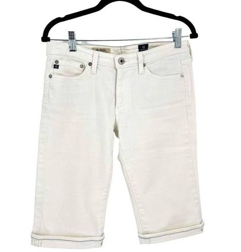 AG Adriano Goldschmied  Women's Nikki Denim Malibu Bermuda Shorts White Size 29