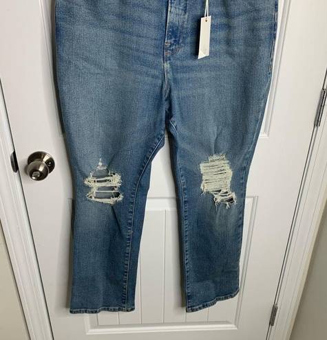 Good American  Good Vintage distressed straight leg jeans size 15