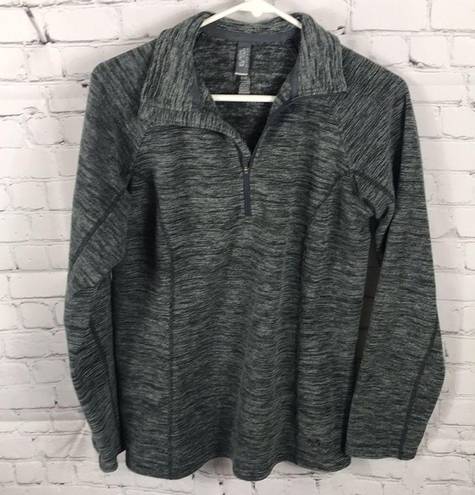 Mountain Hardwear  charcoal Heather fleece 1/4 zip pullover sweatshirt small EUC