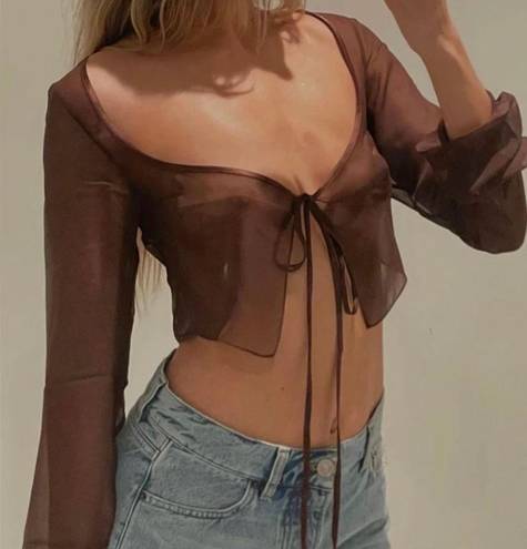 PacSun Sheer Tie Top