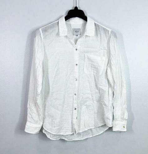 Rails  Ellis gauze organic cotton button down shirt size large