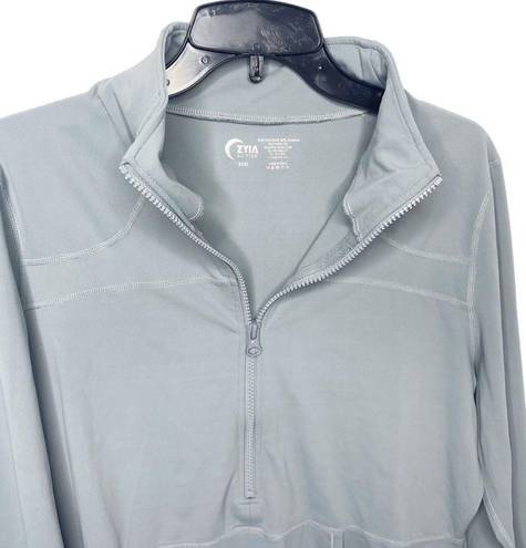 Zyia  Active Pocket 1/2 Zip Pullover Gray Yoga Athleisure Polyester size XXXL e