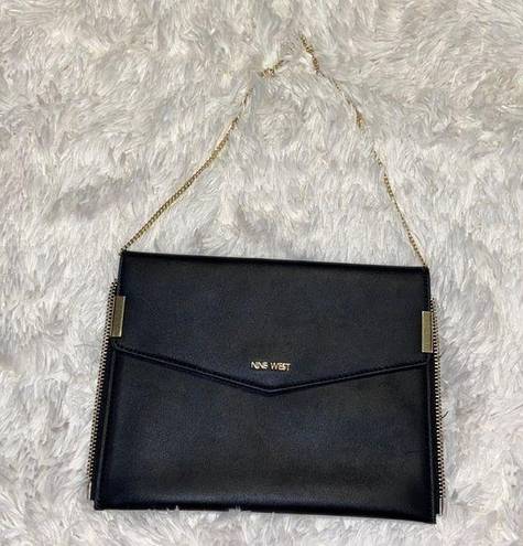 Nine West  Envelope Clutch Bag Black/Gold